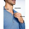 imageMAGCOMSEN Mens Long Sleeve Henley Shirt Fall Casual Shirt Fashion Front Placket ShirtMedium Bluecotton Blend