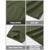 imageMAGCOMSEN Mens Polo Shirts with Pocket Cotton Pique Short Sleeve Collared Shirt Moisture Wicking Golf Shirts 3Button ShirtsArmy Green
