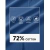 imageMAGCOMSEN Mens Polo Shirts with Pocket Cotton Pique Short Sleeve Collared Shirt Moisture Wicking Golf Shirts 3Button ShirtsGrey Blue