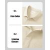 imageMAGCOMSEN Mens Polo Shirts with Pocket Cotton Pique Short Sleeve Collared Shirt Moisture Wicking Golf Shirts 3Button ShirtsKhaki