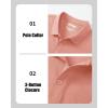 imageMAGCOMSEN Mens Polo Shirts with Pocket Cotton Pique Short Sleeve Collared Shirt Moisture Wicking Golf Shirts 3Button ShirtsPink