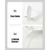 imageMAGCOMSEN Mens Polo Shirts with Pocket Cotton Pique Short Sleeve Collared Shirt Moisture Wicking Golf Shirts 3Button ShirtsWhite