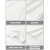 imageMAGCOMSEN Mens Polo Shirts with Pocket Cotton Pique Short Sleeve Collared Shirt Moisture Wicking Golf Shirts 3Button ShirtsWhite