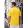 imageMAGCOMSEN Mens Polo Shirts with Pocket Cotton Pique Short Sleeve Collared Shirt Moisture Wicking Golf Shirts 3Button ShirtsYellow