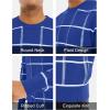 imageMAGCOMSEN Mens Sweater Pullover Sweaters Crewneck Plaid Sweater Casual Cotton Sweater Fall Winter SweaterBlue