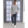 imageMAGCOMSEN Mens Sweater Pullover Sweaters Crewneck Plaid Sweater Casual Cotton Sweater Fall Winter SweaterLight Grey