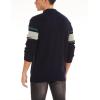 imageMAGCOMSEN Mens Sweaters 14 Zip Cotton Sweater Pullover Polo Sweaters Striped Fall Winter Warm SweatshirtsDark Black