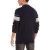 imageMAGCOMSEN Mens Sweaters 14 Zip Cotton Sweater Pullover Polo Sweaters Striped Fall Winter Warm SweatshirtsNavy Wine Red
