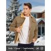 imageMAGCOMSEN Mens Winter Jacket Lined Sherpa Jacket Warm Trucker Coat Multi PocketKhaki