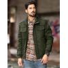 imageMAGCOMSEN Winter Jackets For Men Fleece Lined Coat Cotton Thermal Jacket Trucker Field Hiking Jackets Canvas Work JacketArmy Green