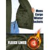 imageMAGCOMSEN Winter Jackets For Men Fleece Lined Coat Cotton Thermal Jacket Trucker Field Hiking Jackets Canvas Work JacketArmy Green