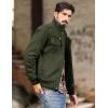 imageMAGCOMSEN Winter Jackets For Men Fleece Lined Coat Cotton Thermal Jacket Trucker Field Hiking Jackets Canvas Work JacketArmy Green