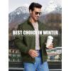 imageMAGCOMSEN Winter Jackets For Men Fleece Lined Coat Cotton Thermal Jacket Trucker Field Hiking Jackets Canvas Work JacketArmy Green