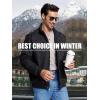 imageMAGCOMSEN Winter Jackets For Men Fleece Lined Coat Cotton Thermal Jacket Trucker Field Hiking Jackets Canvas Work JacketBlack