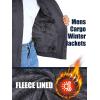 imageMAGCOMSEN Winter Jackets For Men Fleece Lined Coat Cotton Thermal Jacket Trucker Field Hiking Jackets Canvas Work JacketDark Grey