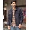 imageMAGCOMSEN Winter Jackets For Men Fleece Lined Coat Cotton Thermal Jacket Trucker Field Hiking Jackets Canvas Work JacketDark Grey