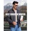 imageMAGCOMSEN Winter Jackets For Men Fleece Lined Coat Cotton Thermal Jacket Trucker Field Hiking Jackets Canvas Work JacketDark Grey