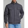 imageMAGCOMSEN Winter Jackets For Men Fleece Lined Coat Cotton Thermal Jacket Trucker Field Hiking Jackets Canvas Work JacketDark Grey