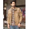 imageMAGCOMSEN Winter Jackets For Men Fleece Lined Coat Cotton Thermal Jacket Trucker Field Hiking Jackets Canvas Work JacketKhaki