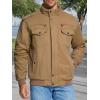 imageMAGCOMSEN Winter Jackets For Men Fleece Lined Coat Cotton Thermal Jacket Trucker Field Hiking Jackets Canvas Work JacketKhaki