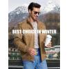 imageMAGCOMSEN Winter Jackets For Men Fleece Lined Coat Cotton Thermal Jacket Trucker Field Hiking Jackets Canvas Work JacketKhaki