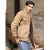 imageMAGCOMSEN Winter Jackets For Men Fleece Lined Coat Cotton Thermal Jacket Trucker Field Hiking Jackets Canvas Work JacketKhaki