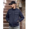 imageMAGCOMSEN Winter Jackets For Men Fleece Lined Coat Cotton Thermal Jacket Trucker Field Hiking Jackets Canvas Work JacketNavy Blue