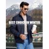 imageMAGCOMSEN Winter Jackets For Men Fleece Lined Coat Cotton Thermal Jacket Trucker Field Hiking Jackets Canvas Work JacketNavy Blue