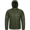 imageMAGCOMSEN Mens Lightweight Puffer Jacket Hooded Full Zip WaterResistant Quilted Lined Winter CoatsArmy Green