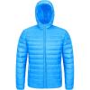imageMAGCOMSEN Mens Lightweight Puffer Jacket Hooded Full Zip WaterResistant Quilted Lined Winter CoatsAzure