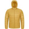 imageMAGCOMSEN Mens Lightweight Puffer Jacket Hooded Full Zip WaterResistant Quilted Lined Winter CoatsYellow