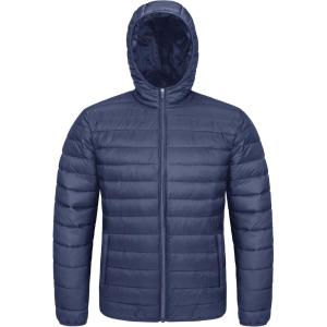 imageMAGCOMSEN Mens Lightweight Puffer Jacket Hooded Full Zip WaterResistant Quilted Lined Winter CoatsBlue Grey