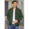 imageMAGCOMSEN Mens Bomber Jacket Lightweight Casual Zip Up Windbreaker Spring Fall Golf Coat with PocketsArmy Green