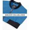 imageMAGCOMSEN Mens Bomber Jacket Lightweight Casual Zip Up Windbreaker Spring Fall Golf Coat with PocketsBlue Green