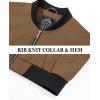 imageMAGCOMSEN Mens Bomber Jacket Lightweight Casual Zip Up Windbreaker Spring Fall Golf Coat with PocketsBrown