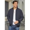 imageMAGCOMSEN Mens Bomber Jacket Lightweight Casual Zip Up Windbreaker Spring Fall Golf Coat with PocketsGrey