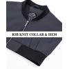 imageMAGCOMSEN Mens Bomber Jacket Lightweight Casual Zip Up Windbreaker Spring Fall Golf Coat with PocketsGrey