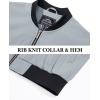 imageMAGCOMSEN Mens Bomber Jacket Lightweight Casual Zip Up Windbreaker Spring Fall Golf Coat with PocketsLight Grey