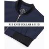 imageMAGCOMSEN Mens Bomber Jacket Lightweight Casual Zip Up Windbreaker Spring Fall Golf Coat with PocketsNavy