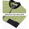 imageMAGCOMSEN Mens Bomber Jacket Lightweight Casual Zip Up Windbreaker Spring Fall Golf Coat with PocketsOlive Green