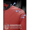 imageMAGCOMSEN Mens Bomber Jacket Lightweight Casual Zip Up Windbreaker Spring Fall Golf Coat with PocketsOrange Red