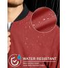 imageMAGCOMSEN Mens Bomber Jacket Lightweight Casual Zip Up Windbreaker Spring Fall Golf Coat with PocketsOrange Red