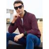 imageMAGCOMSEN Mens Bomber Jacket Lightweight Casual Zip Up Windbreaker Spring Fall Golf Coat with PocketsWine Red