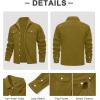 imageMAGCOMSEN Mens Corduroy Shirt Jacket Long Sleeve Lightweight Jacket ButtonUp Casual Shacket with Flap PocketsBrown