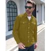 imageMAGCOMSEN Mens Corduroy Shirt Jacket Long Sleeve Lightweight Jacket ButtonUp Casual Shacket with Flap PocketsBrown