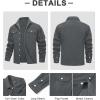 imageMAGCOMSEN Mens Corduroy Shirt Jacket Long Sleeve Lightweight Jacket ButtonUp Casual Shacket with Flap PocketsDark Grey