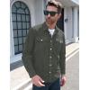 imageMAGCOMSEN Mens Corduroy Shirt Jacket Long Sleeve Lightweight Jacket ButtonUp Casual Shacket with Flap PocketsDark Grey