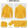 imageMAGCOMSEN Mens Corduroy Shirt Jacket Long Sleeve Lightweight Jacket ButtonUp Casual Shacket with Flap PocketsGinger