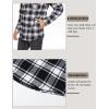 imageMAGCOMSEN Mens Flannel Shirts Long Sleeve Button Down Flannel Shirt Jacket with Hood Casual Cotton Plaid ShirtBlack