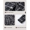 imageMAGCOMSEN Mens Flannel Shirts Long Sleeve Button Down Flannel Shirt Jacket with Hood Casual Cotton Plaid ShirtBlack Grey
